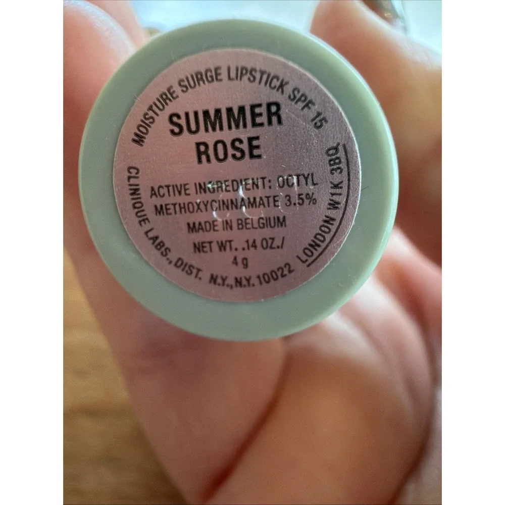 New Clinique‎ Moisture Surge Lipstick Summer Rose Green Tube Rare